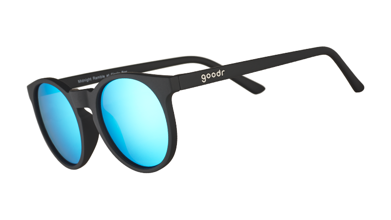 Midnight Ramble at the Circle Bar - Smooth Black Frame Sunglasses