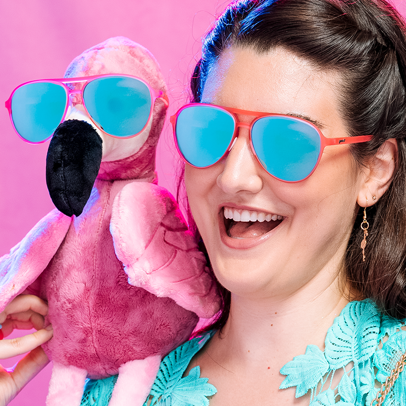 Carl Is My Co-Pilot - Colorful Black Frame Sunglasses