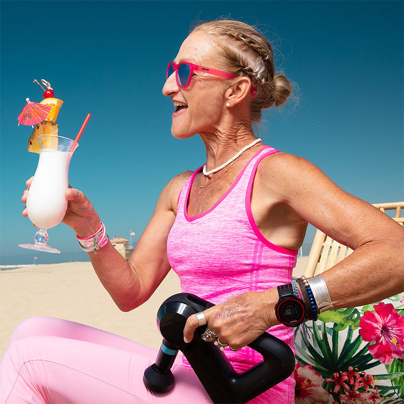 Flamingos On A Booze Cruise - Sport Ready Vacation Sunglasses