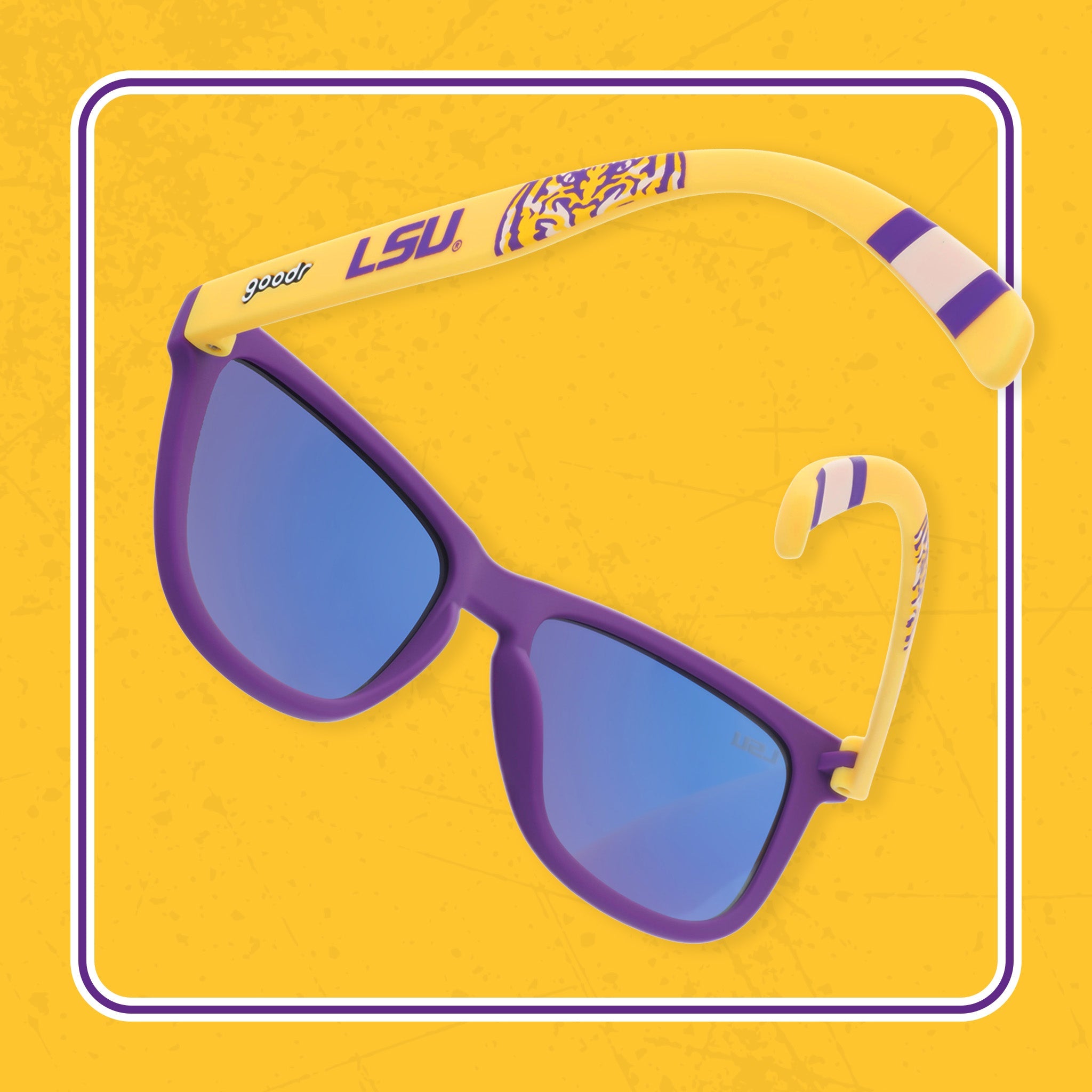 Geaux Tigers!!! - Travel Ready Color Frame Sunglasses