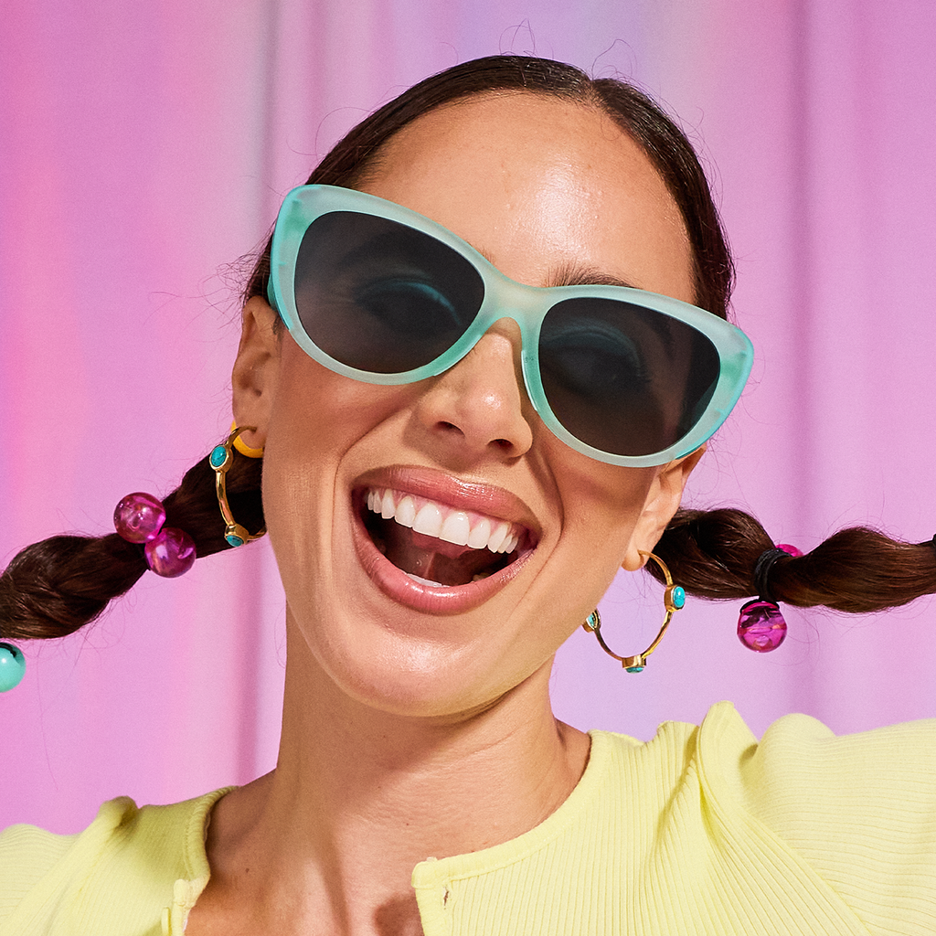 Matcha Sorbet Muse - Clean Black Frame Sunglasses