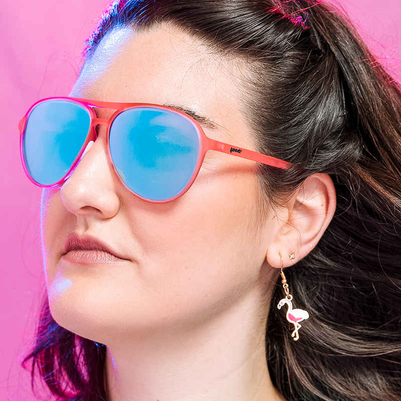 Carl Is My Co-Pilot - Colorful Black Frame Sunglasses