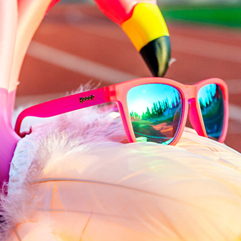 Flamingos On A Booze Cruise - Sport Ready Vacation Sunglasses