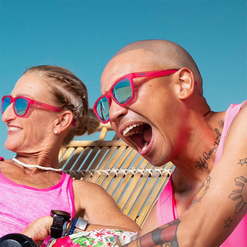 Flamingos On A Booze Cruise - Sport Ready Vacation Sunglasses