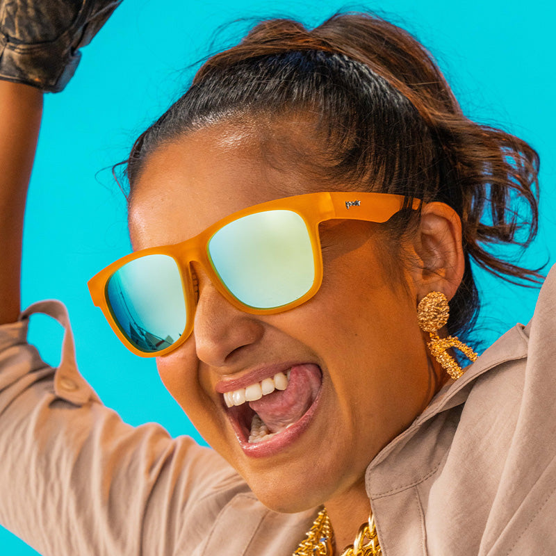 Gold Digging with Sasquatch - Modern Beach Sunglasses