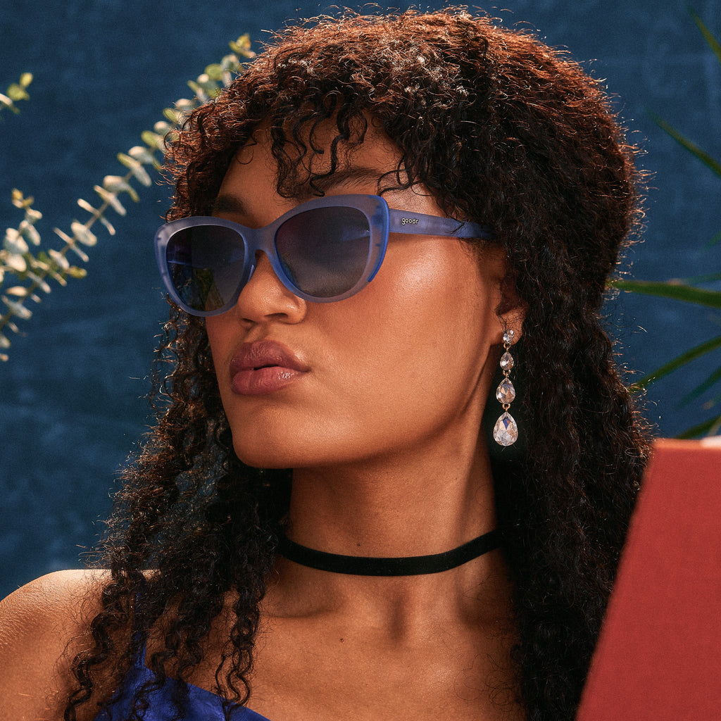 Spin Me in Sapphire - Run Ready Wrap Sunglasses
